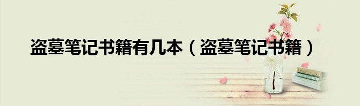 盗墓笔记书籍有几本（盗墓笔记书籍）